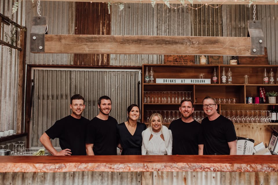 The Redbank team behind the bar